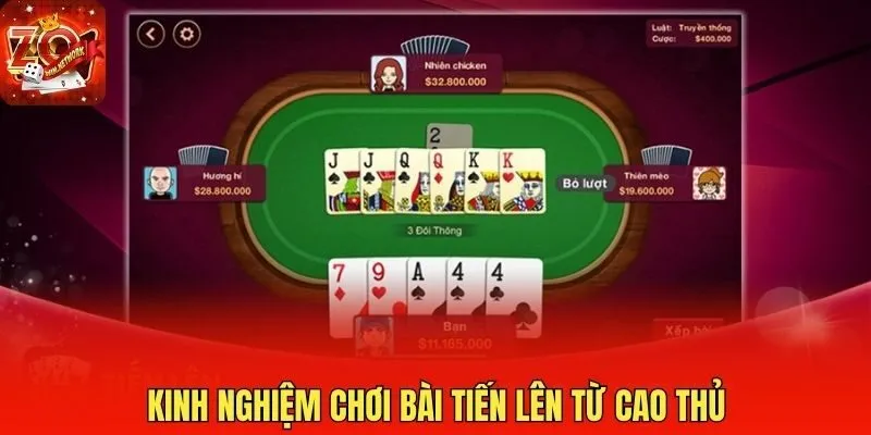 Kinh nghiệm chơi bài tiến lên từ cao thủ